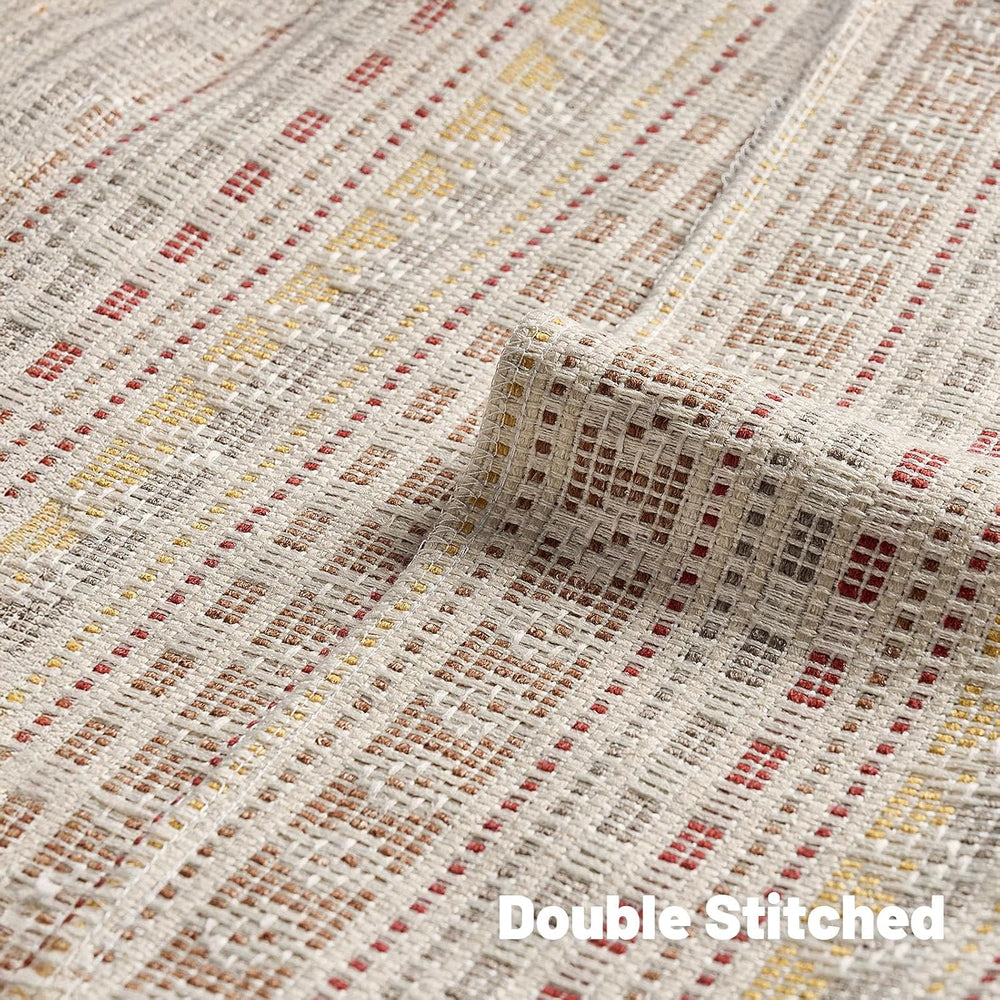 FUTEI Pack of 2 Boho Throw Pillow Covers 20x20 Inch, Brown Red