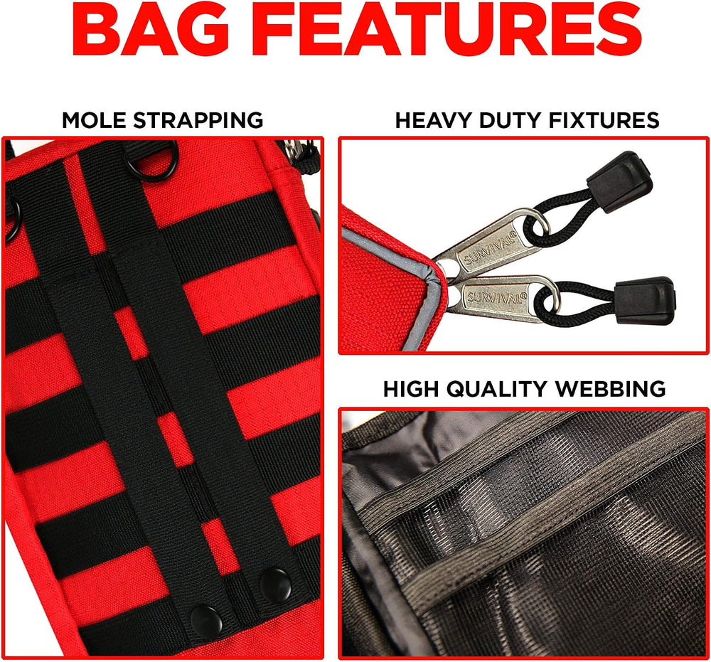 Rapid Care Premium Trauma First Aid Kit for Outdoors, Workplace, and Home - E...