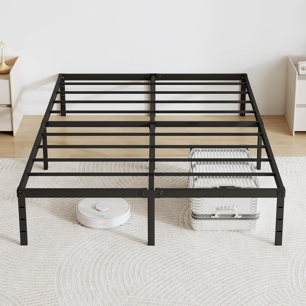 King Size Metal Platform Bed Frame 14 Inch Tall, No Box Spring Needed, Heavy ...