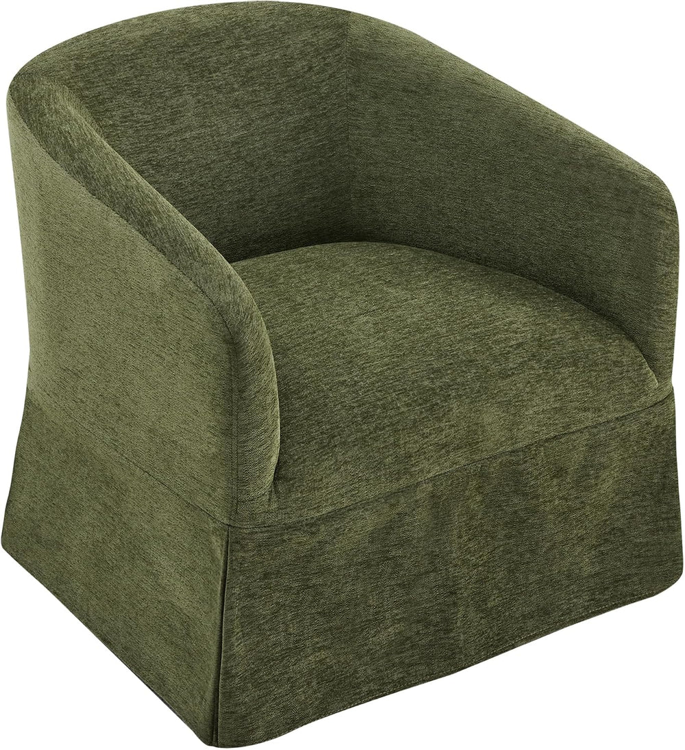 KISLOT Modern Swivel Accent Chair, Barrel Chair, Green