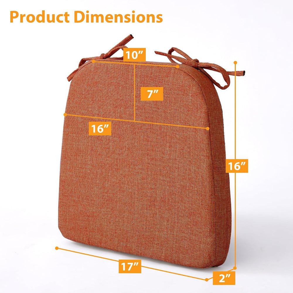 Ruqmuis Chair Cushions for Dining Chairs, 2" Thick Seat Cushions for Kit...
