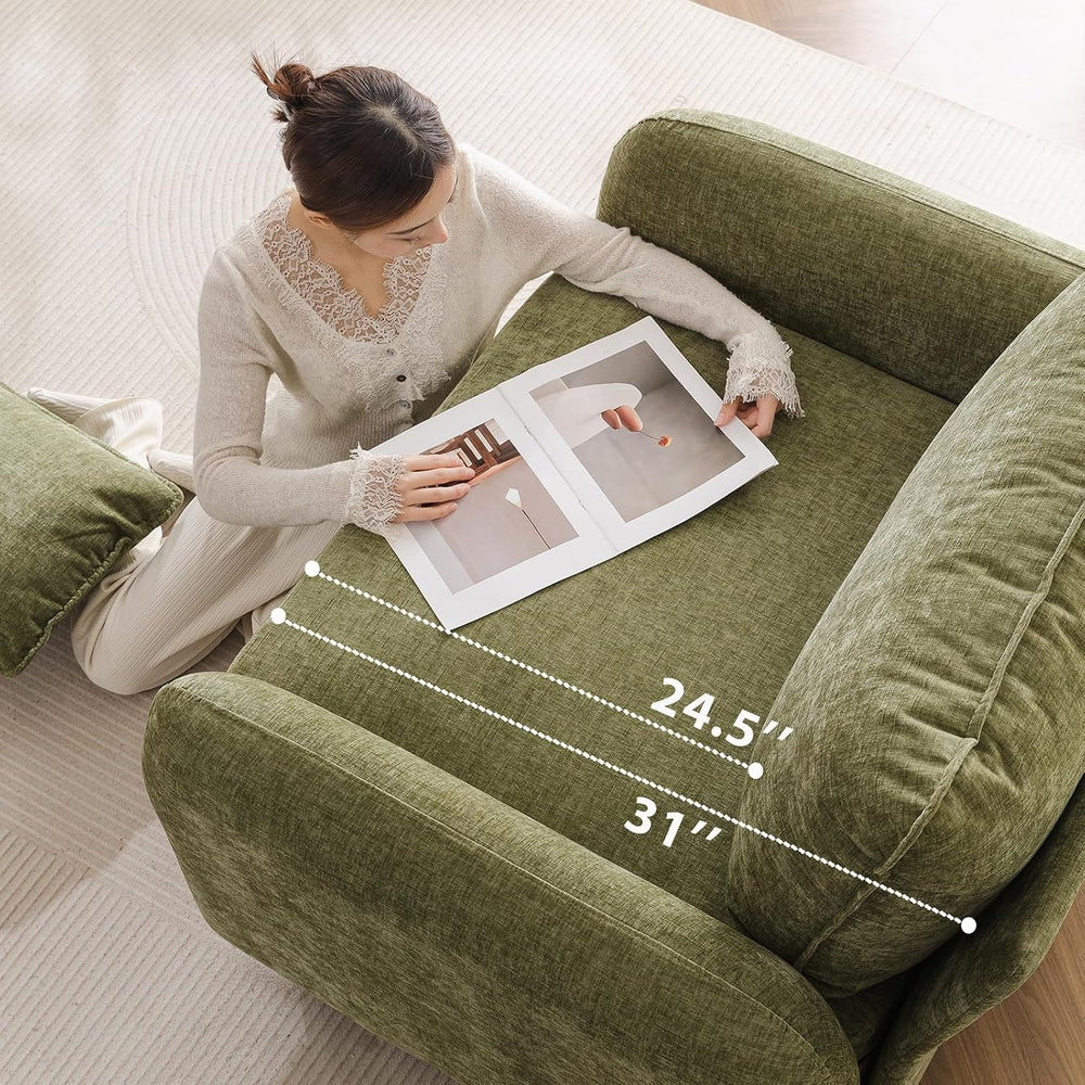 Rexulqo Oversized Accent Chair with Ottoman,All Seats Storage,Comfy Armchair,...