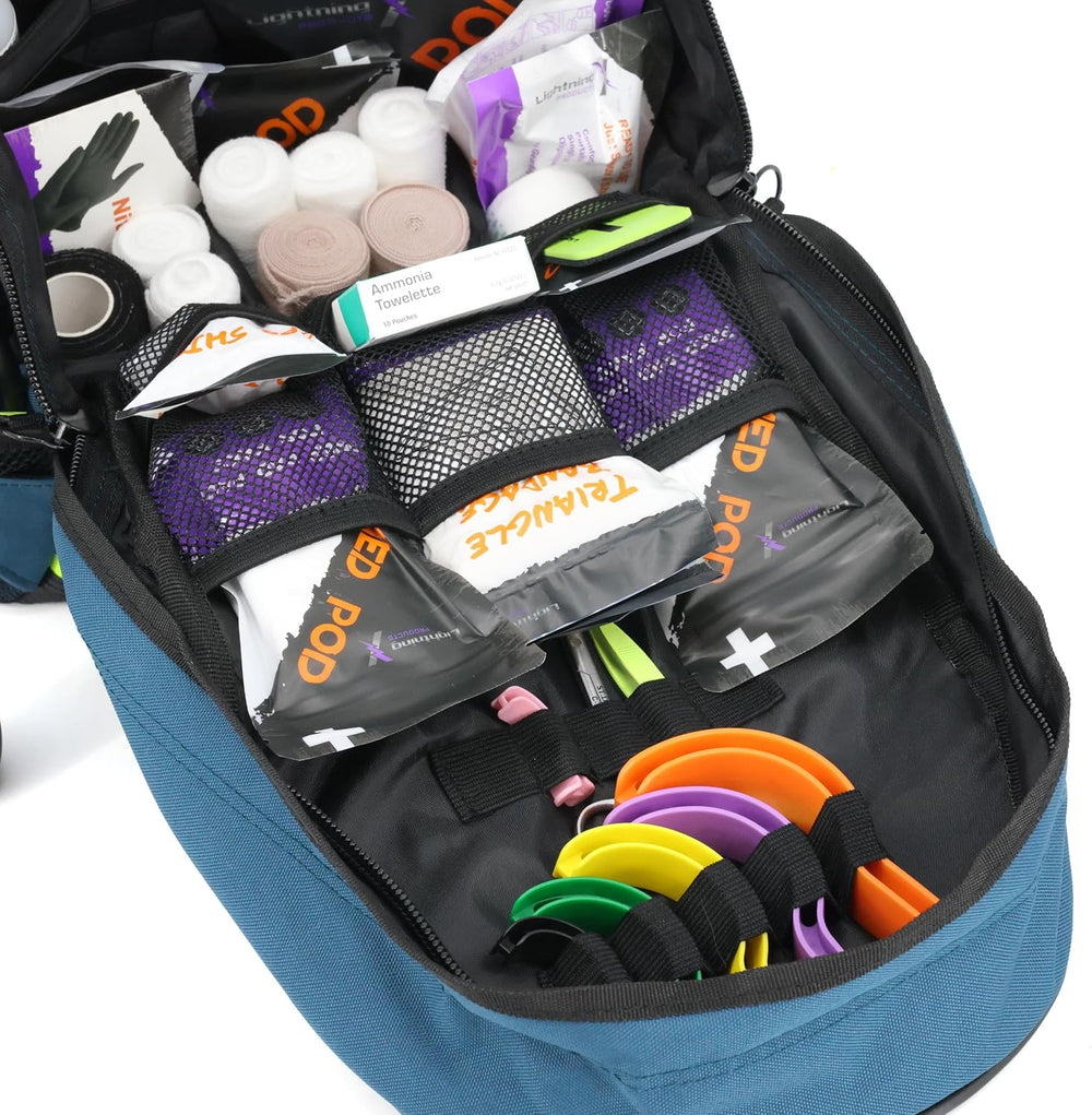 Lightning X First Responder EMT/EMS Backpack Stocked First Aid Supplies Kit B...