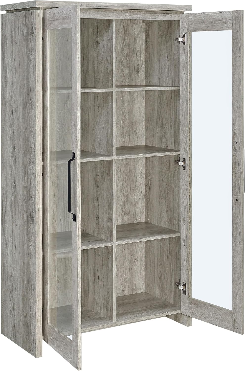 Coaster Alejo 35-Inch Display Cabinet with Storage, Grey Driftwood 950783