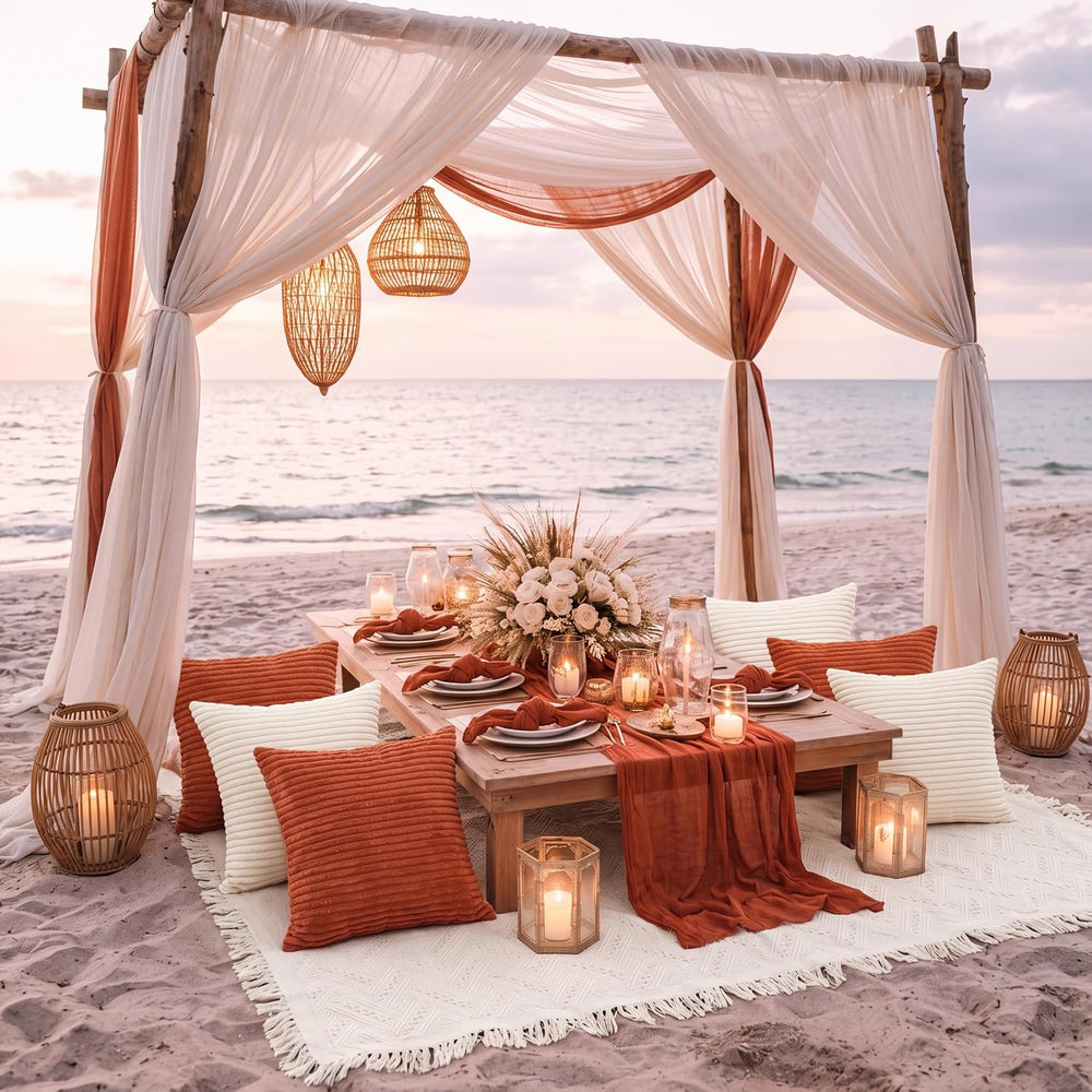 14 Pack Extra Large Terracotta Picnic Blanket Kit 91x71'' Outdoor Fal...