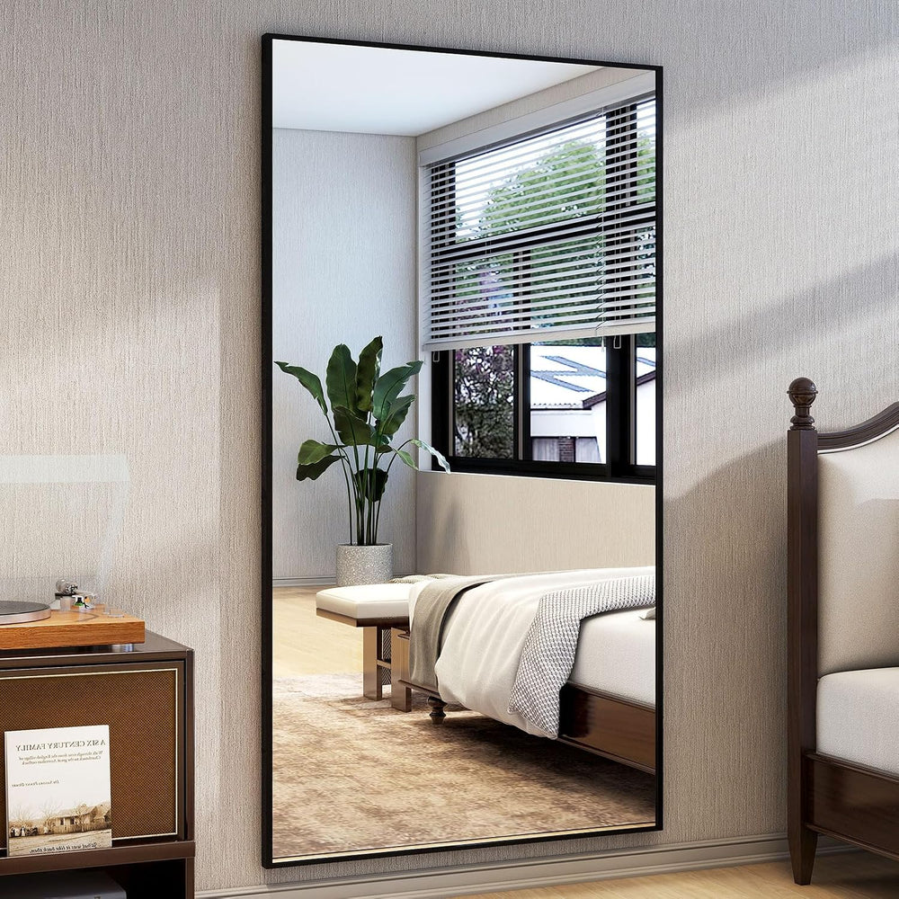 Easly 34"x76" Full Length Mirror with Stand, Large Rectangular Floo...