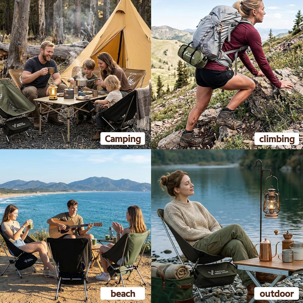 Ultralight Camping Backpacking Chair, 2.1 LBS, Supports 330 lbs
