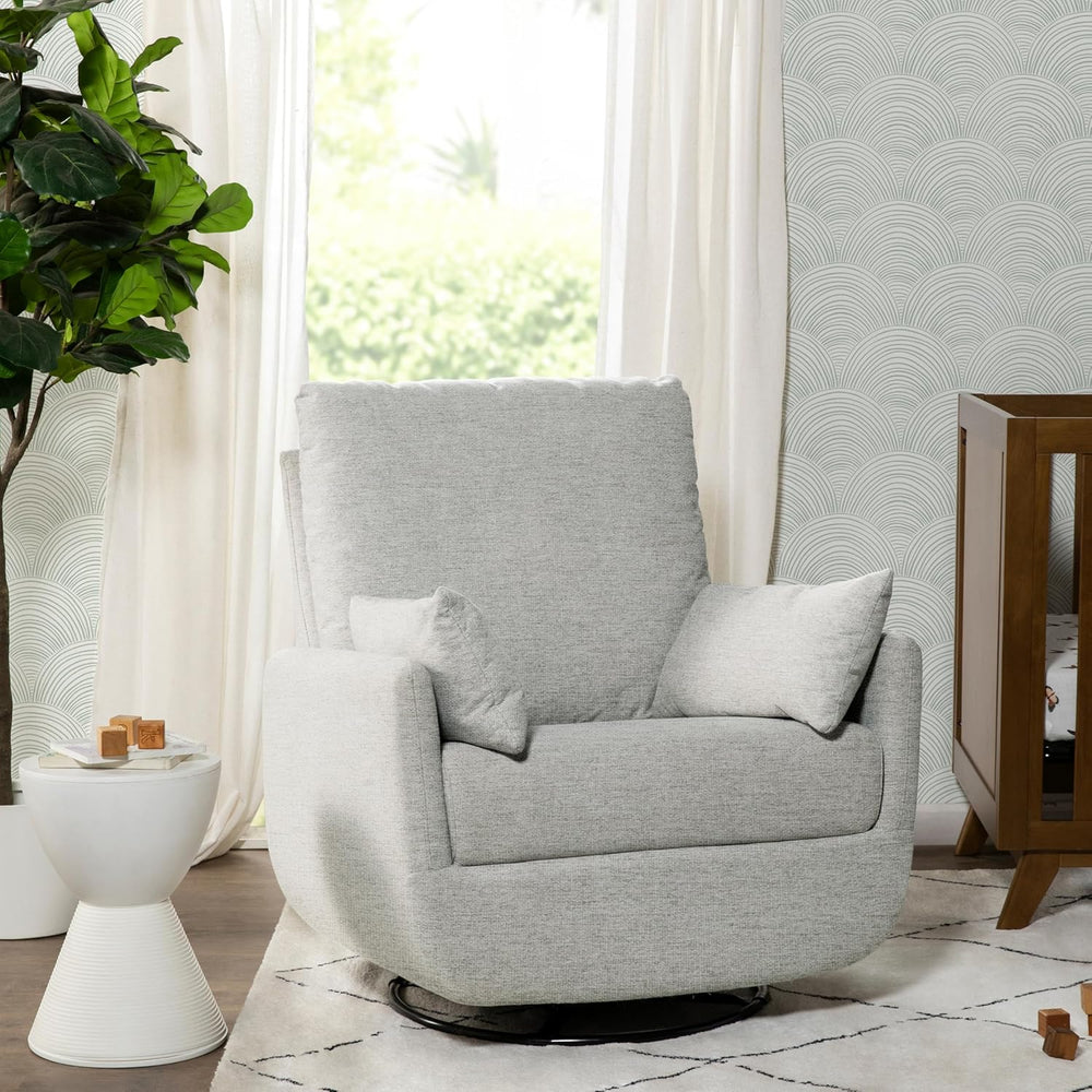 Davinci Juno Swivel Glider, GREENGUARD Gold Certified, Frost Grey