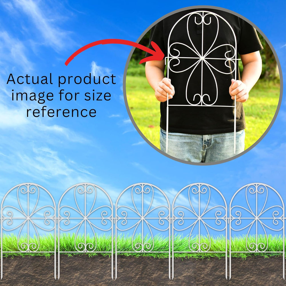 ShopLaLa Animal Barrier (20 Panels) 12x24in Decorative White Fences for Dog