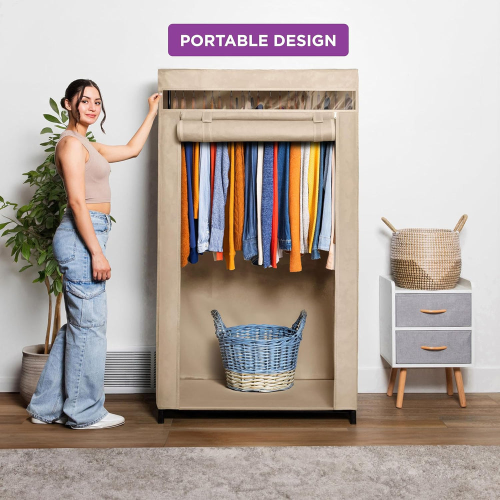 HOLDN’ STORAGE Portable Wardrobe Closet, 50 LBs Large Capacity