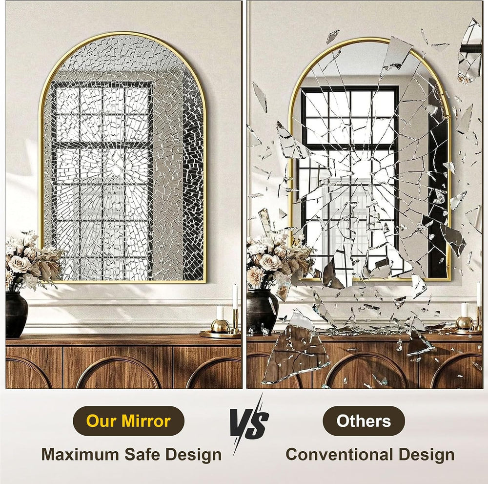 AMOISE Arched Bathroom Mirror for wall, 2 Pack 30"x20" Vanity Mirro...