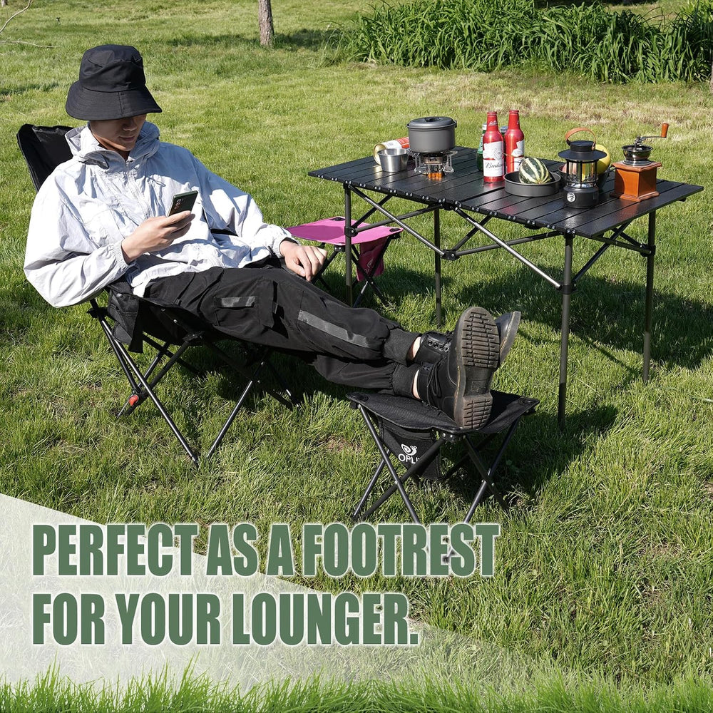 Opliy Camping Stool 2Pack Upgrade Foot Stool for Camping Fishing Hiking Garde...