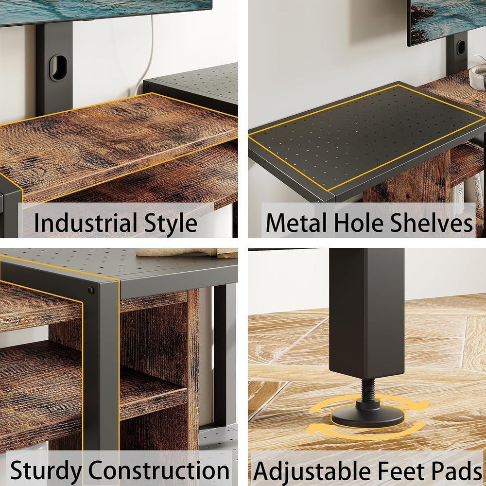IRONCK 79 Inch TV Stand with Mount & Power Outlet for TVs up to 85",...