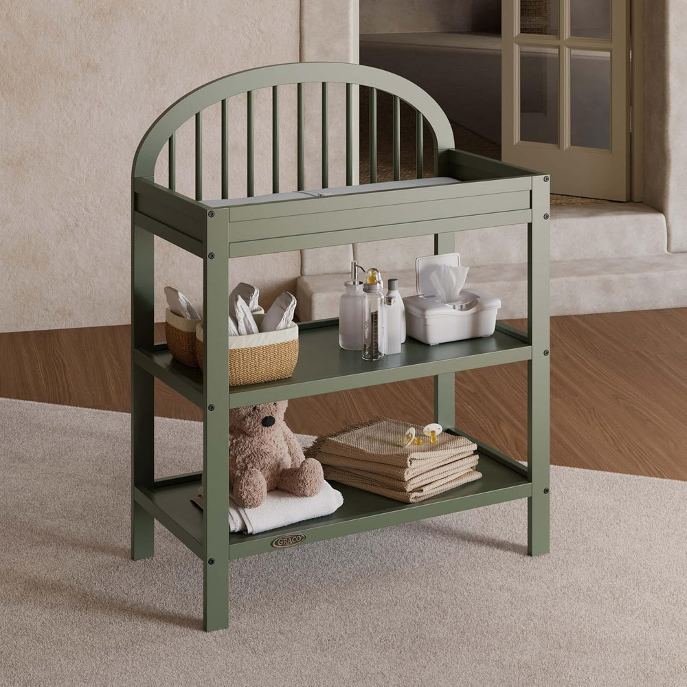 Graco Olivia Changing Table with Water-Resistant Changing Pad (Olive) - GREEN...