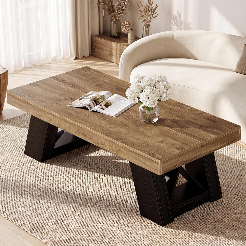 Tribesigns 55" Extra Large Rectangle Coffee Table for Living Room