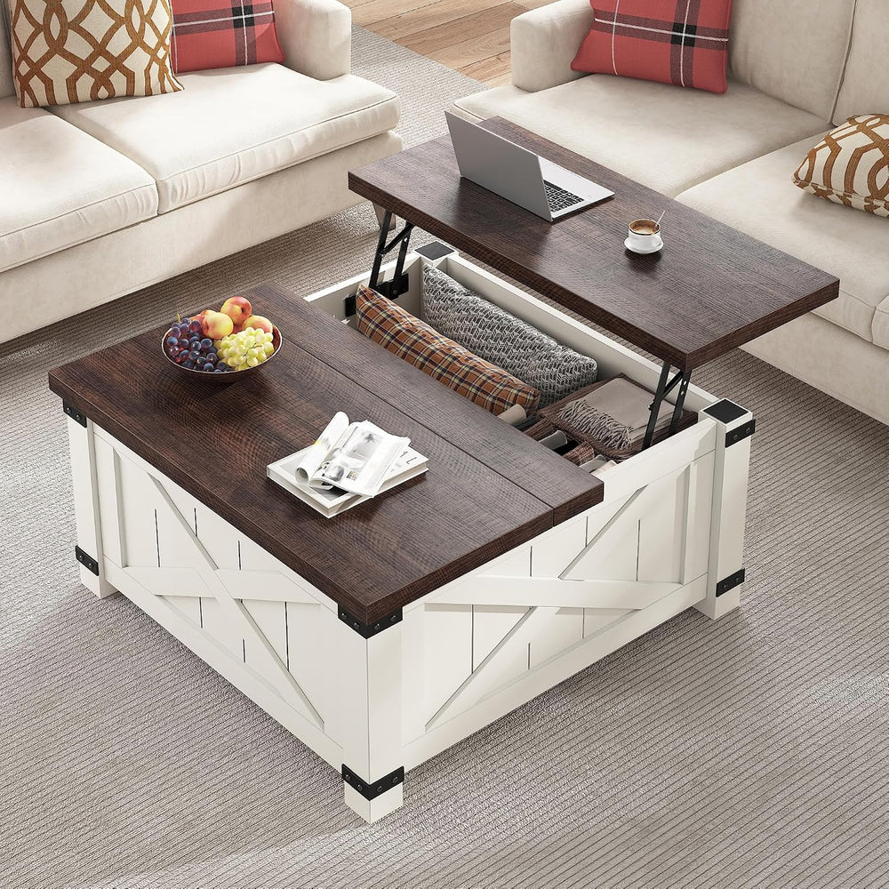 EnHomee Lift Top Coffee Table with Storage, 35.7" W Square Coffee Tables...