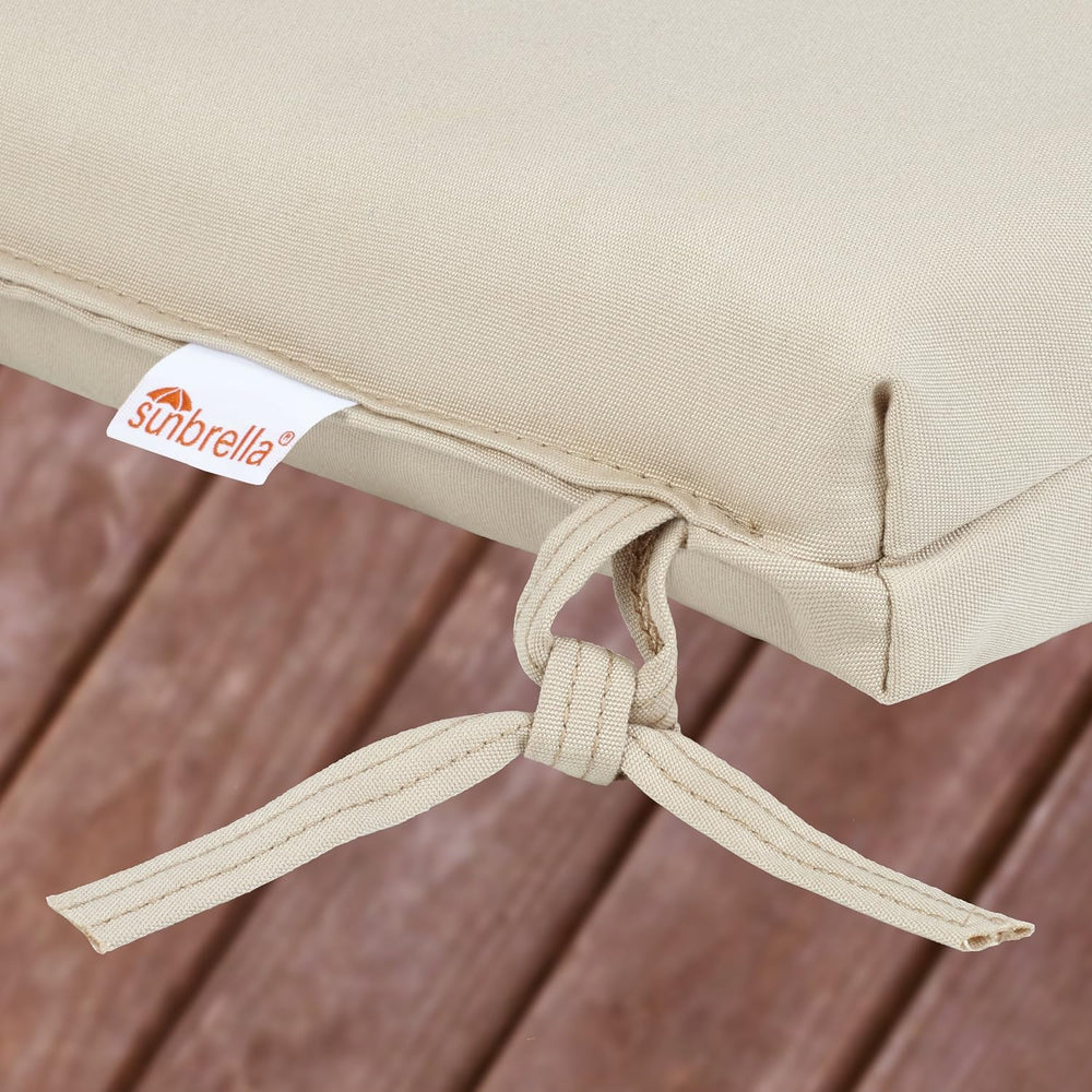 Sorra Home Sunbrella Bristol Square Chair Cushion (Set of 2) - Fade & Wat...