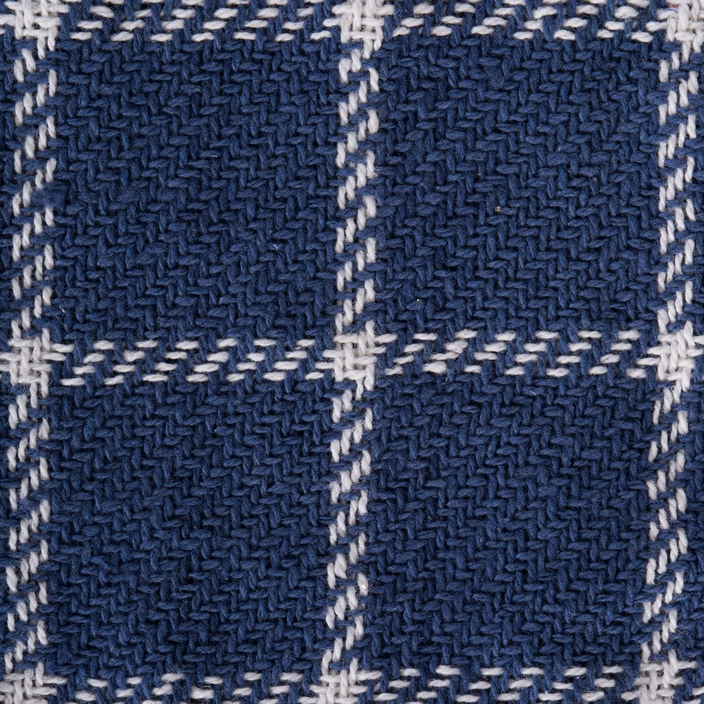 DII Transitional Checked Plaid Woven Throw, 50x60, French Blue