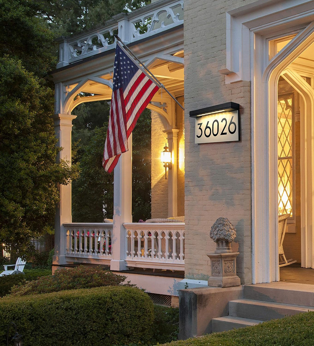 Solar Address Sign, Lighted House Numbers for Outside Waterproof