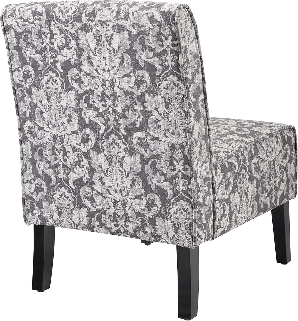Linon Coco Accent Chair, Gray Damask