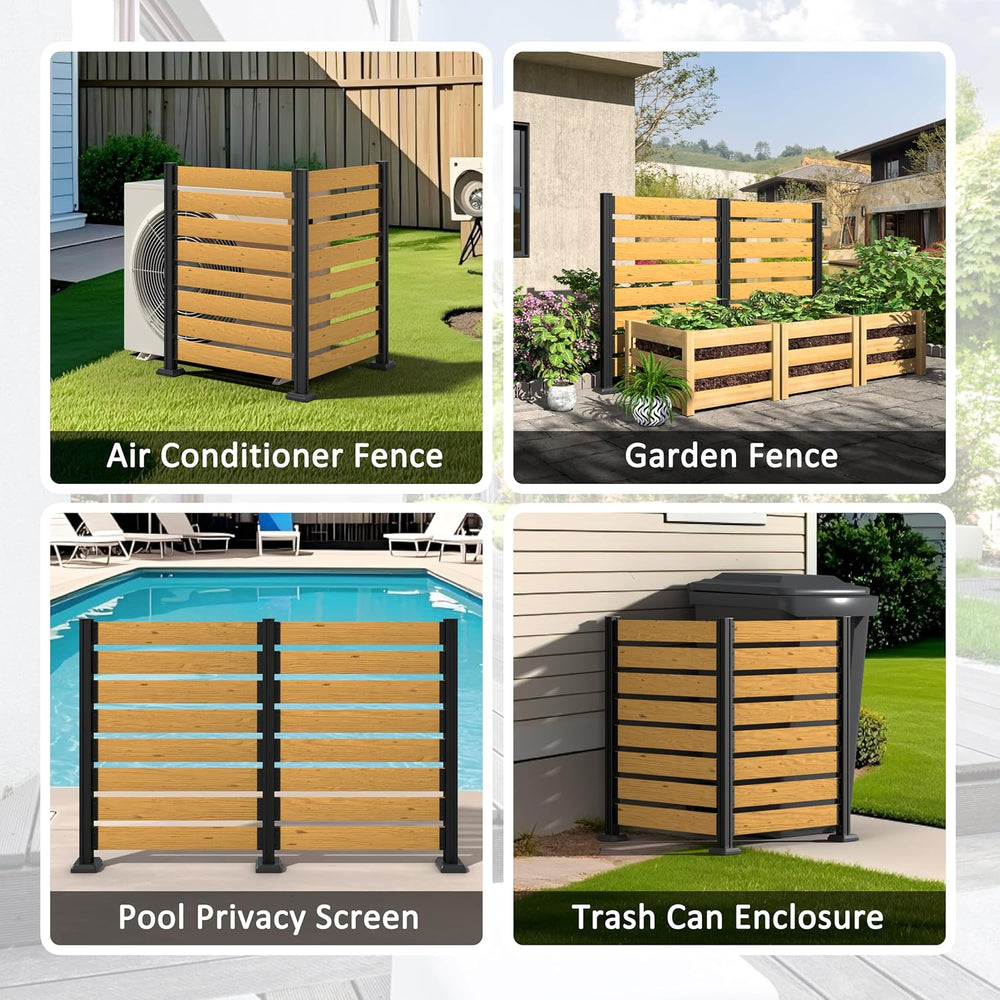 MUPATER 49'' H×78'' W Outdoor Fence Privacy Screen, No Dig Wo...