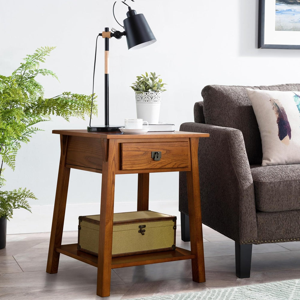 Leick Home Mission Nightstand Side Table, 22", Russet