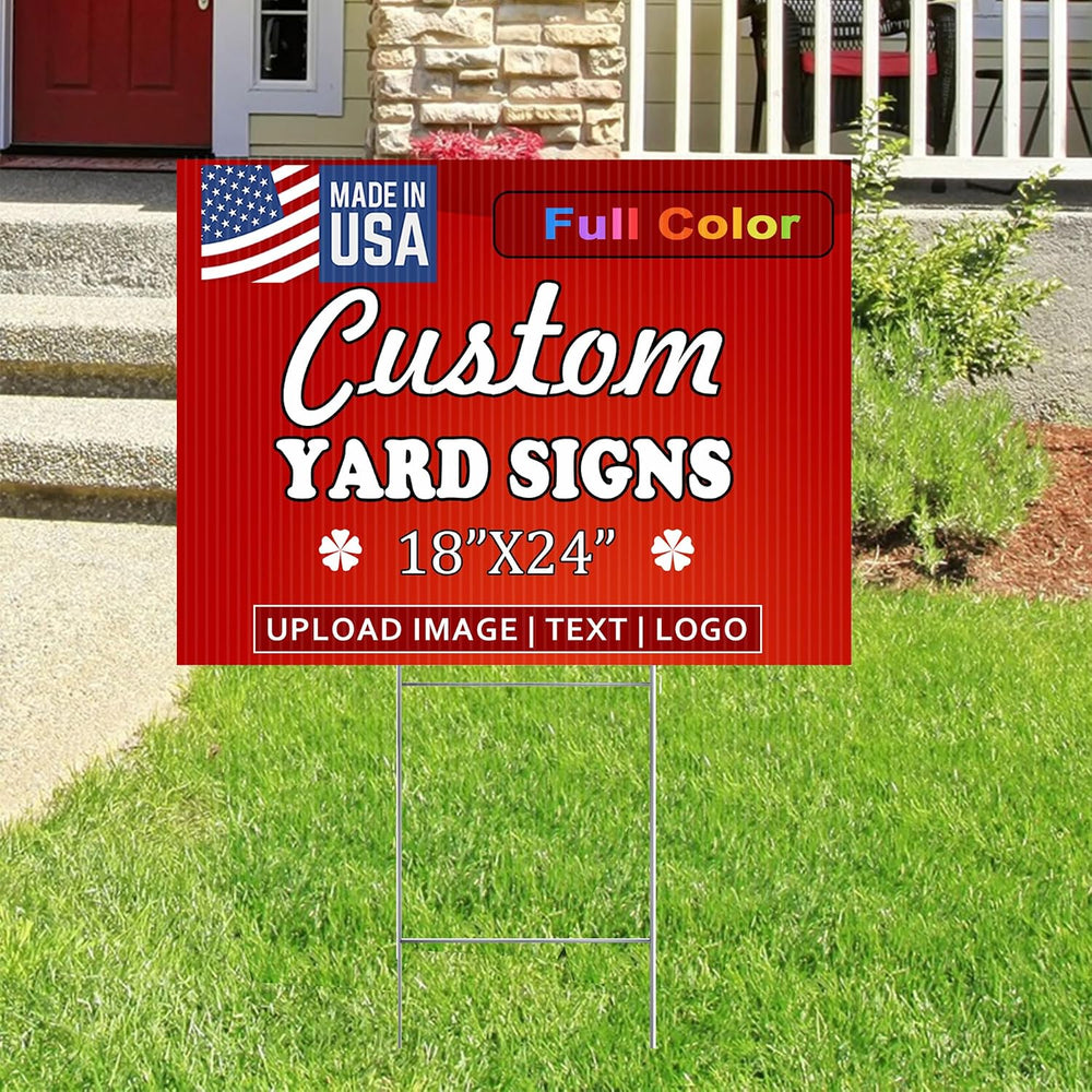 24"X18"Pack of 4,Custom Yard Signs | Double Sided,4mm Weatherproof ...
