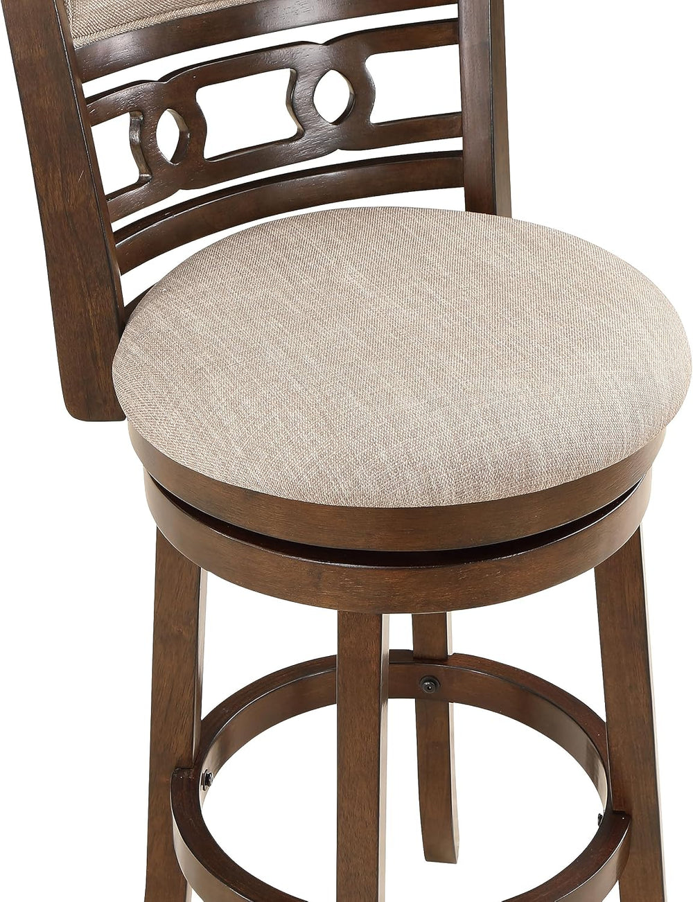 New Classic Home Furnishings Gia 29" Swivel Barstool-Cherry W/Brown Fabr...