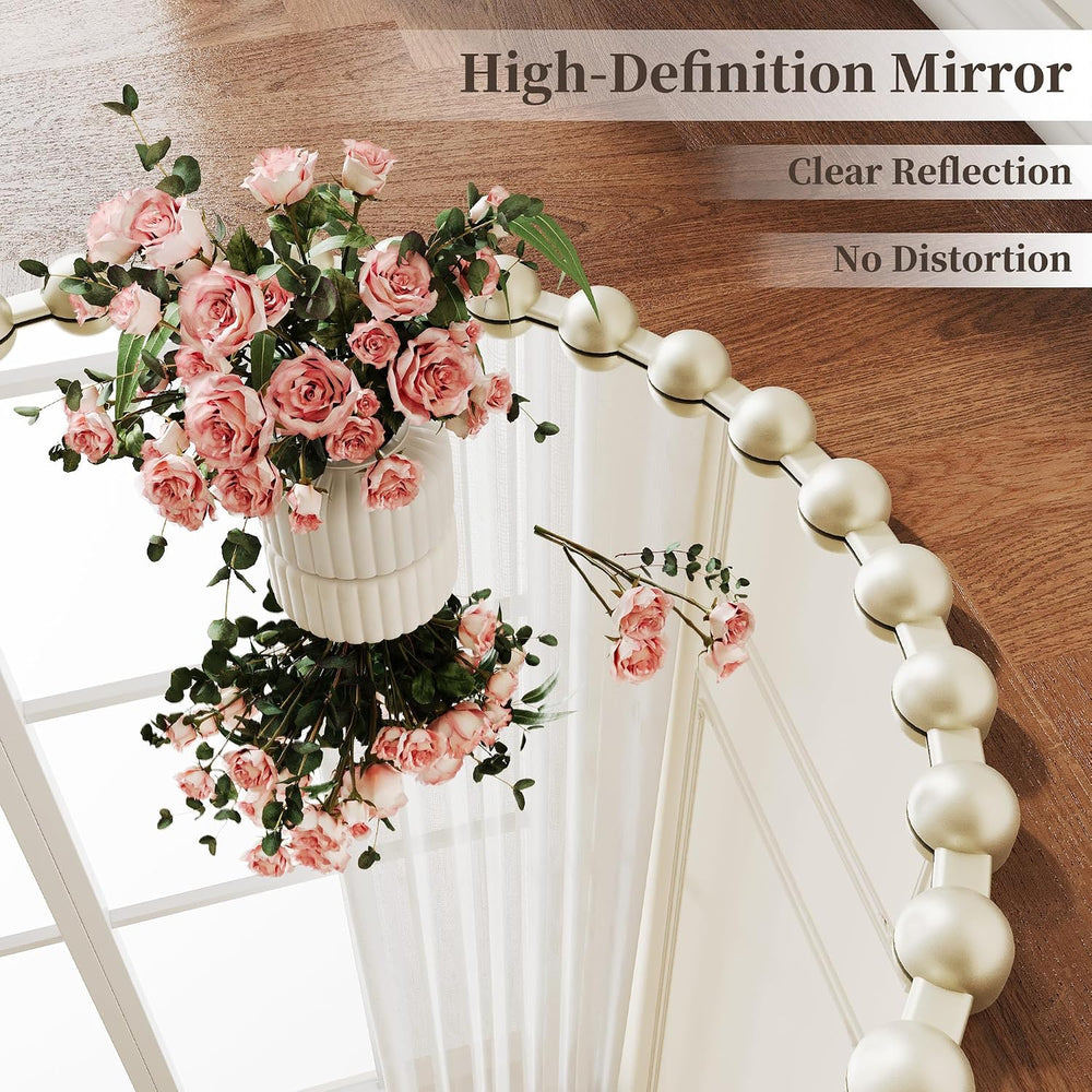 24 Inch Silver Round Mirror for Wall, Modern Decorative Vanity Wall Mirror