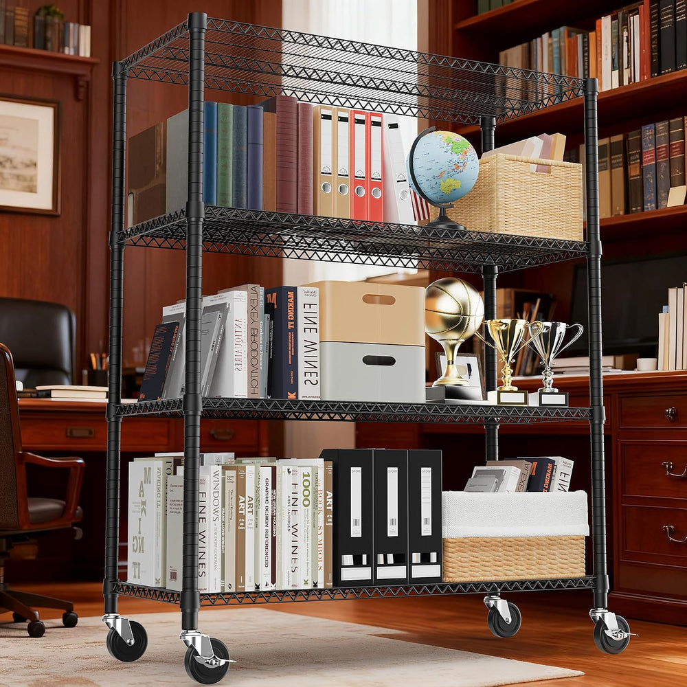 M MZG 2640LBS 53.1" W 4 Tiers Shelf Steel Storage Shelves Shelving Unit ...