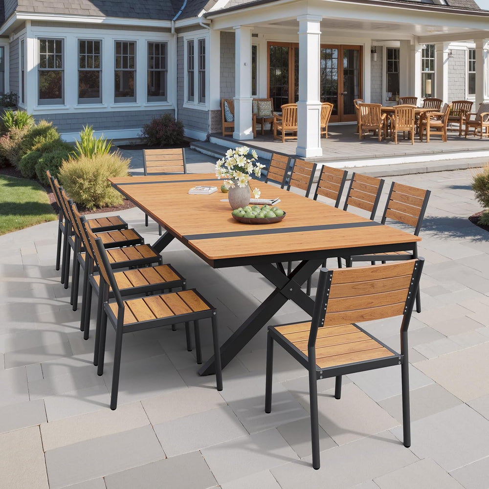 Pellebant Stackable Outdoor Patio Dining Chairs Set of 4