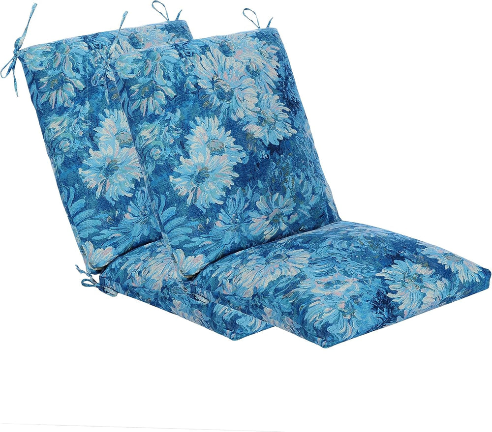 Set of 2 Outdoor Dining Chair Cushions, Patio Seating Cushions, 38x18x4.5 inc...