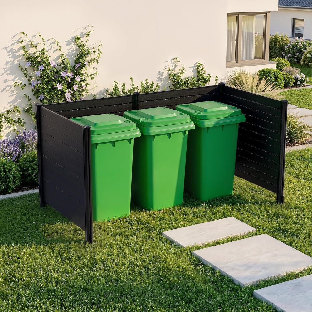 48''W x 45.4''H Outdoor Privacy Screen with 4 Panels, PVC Air...