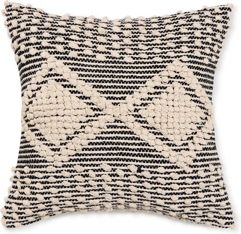 · REDEARTH · Boho Textured Handwoven Throw Pillow Cases - Diamond Medley