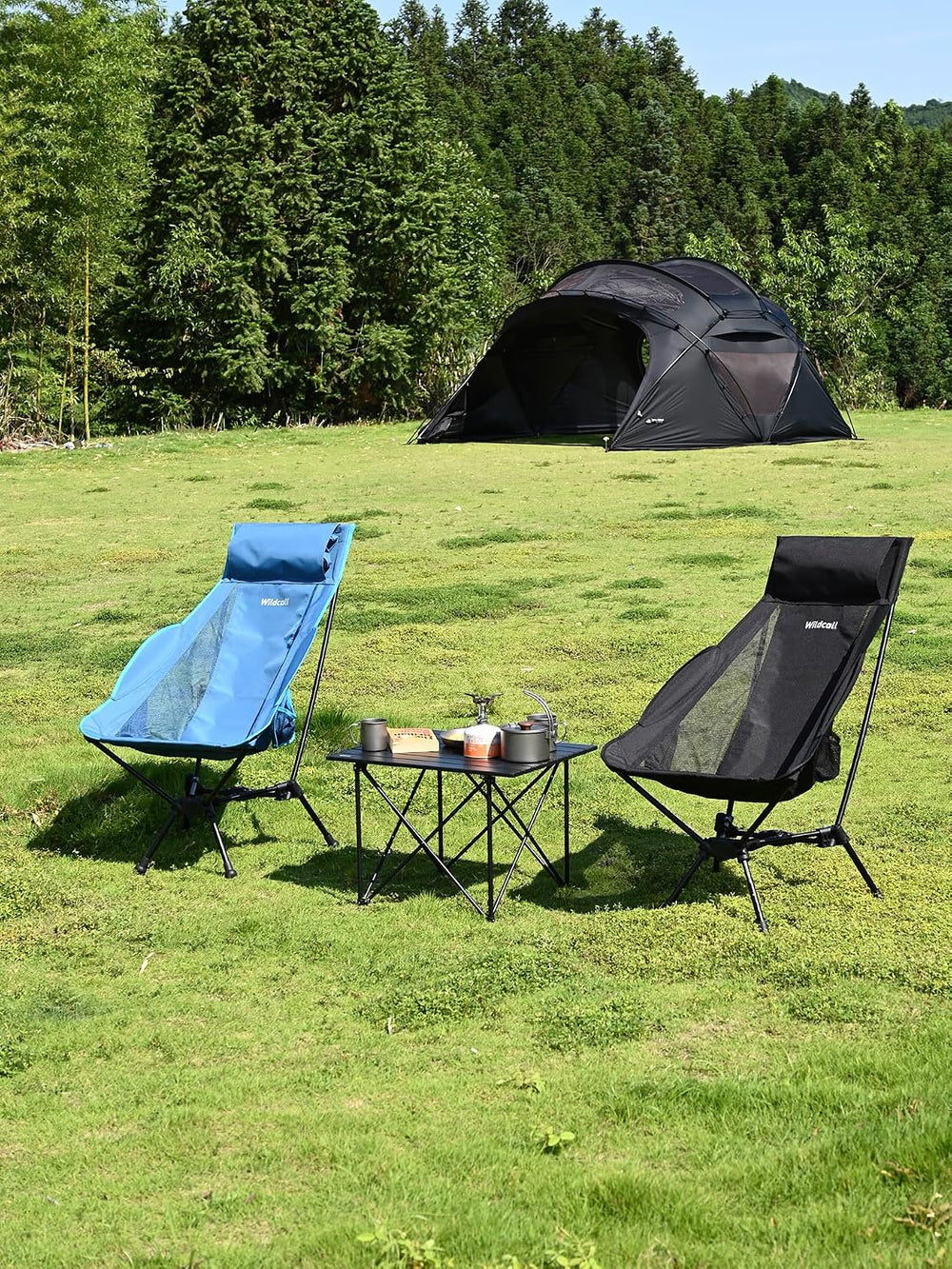 WildCall Lightweight Folding Camping Chair Anti-Sinking Chair, High Back