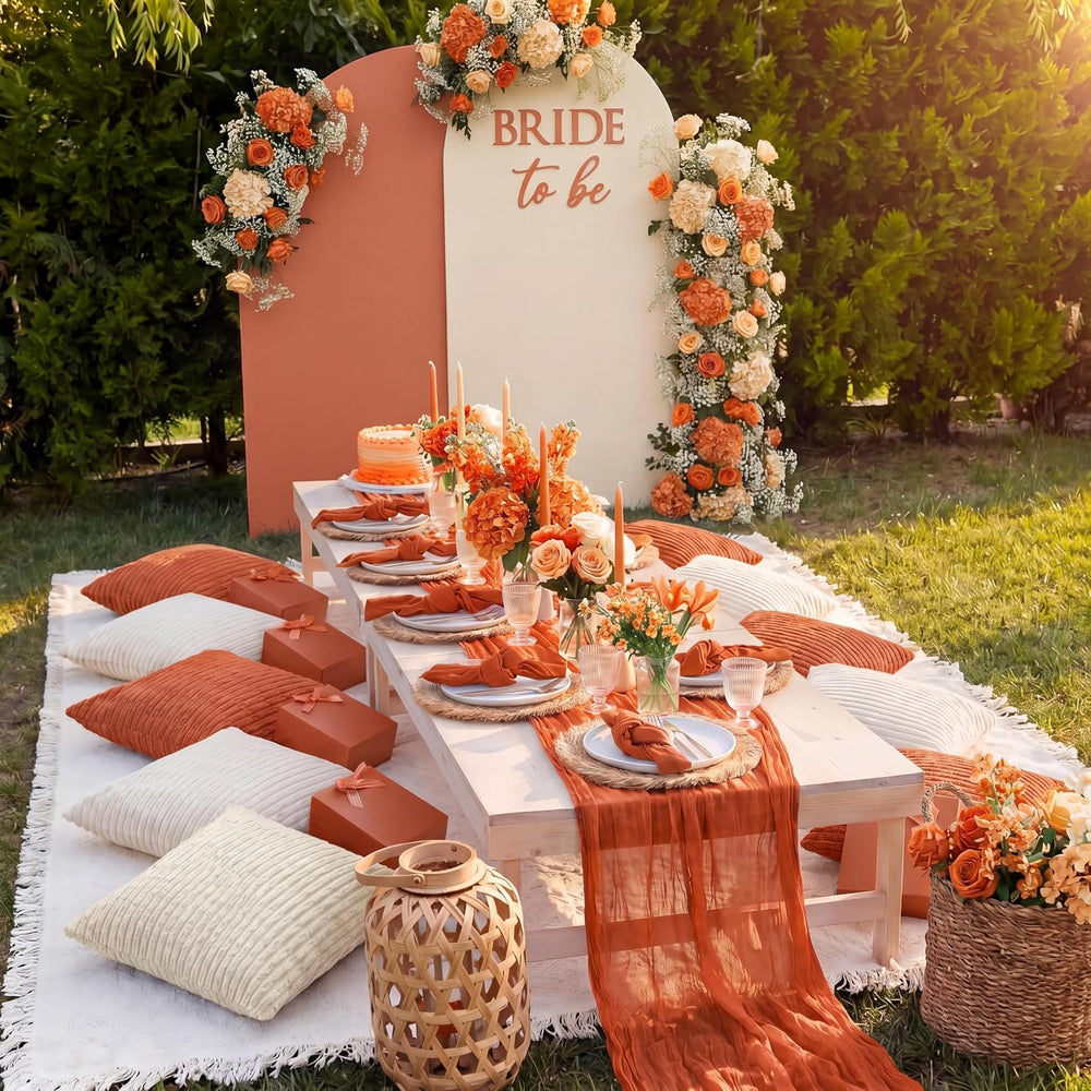 14 Pack Extra Large Terracotta Picnic Blanket Kit 91x71'' Outdoor Fal...