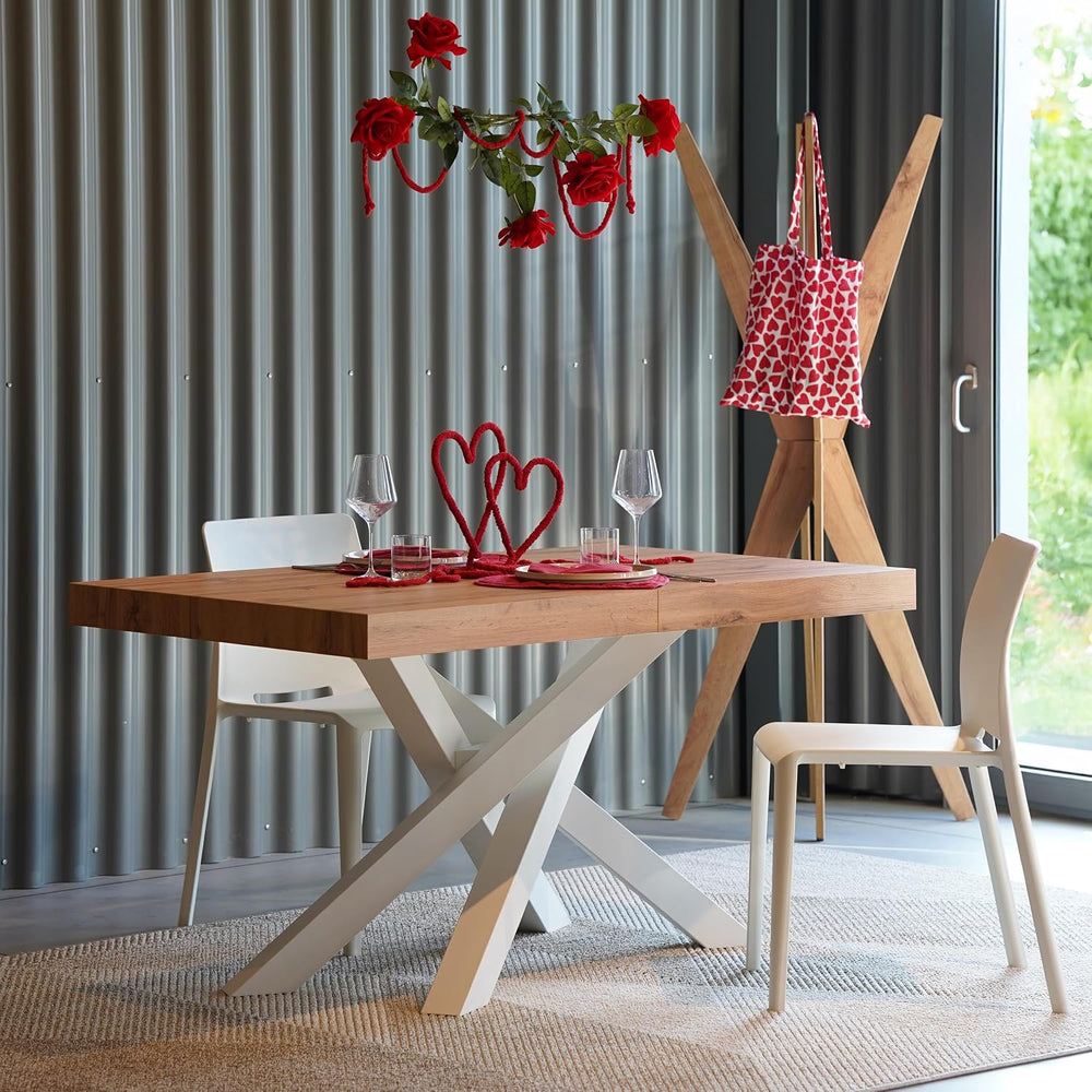 Mobili Fiver, Coat stand, Emma Rustic Oak, Made In Italy