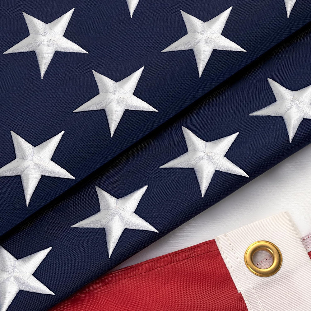 AOKIIE 5x8Ft American Flags for Outside, Heavy Duty Nylon US Flag TearProof