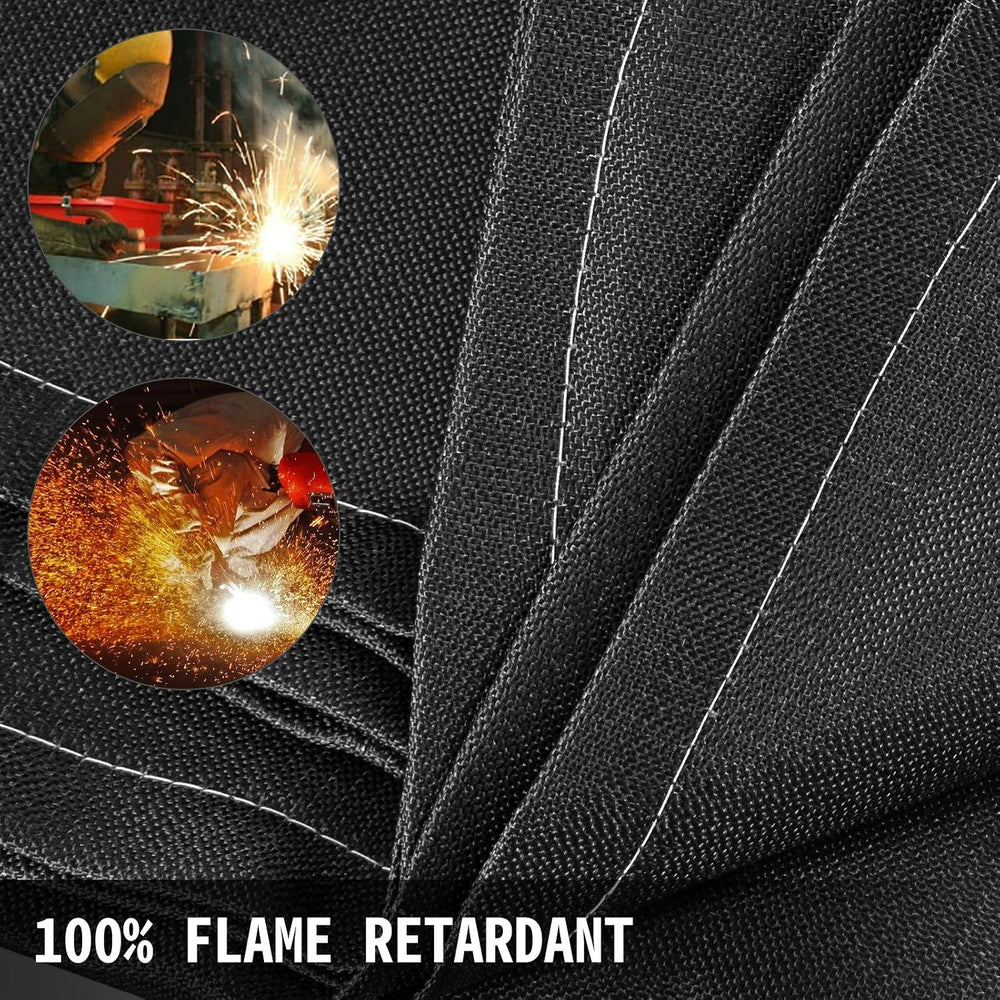 VEVOR 6 x 10 Ft Welding Blanket Black Fiberglass Blanket Portable Fiberglass ...