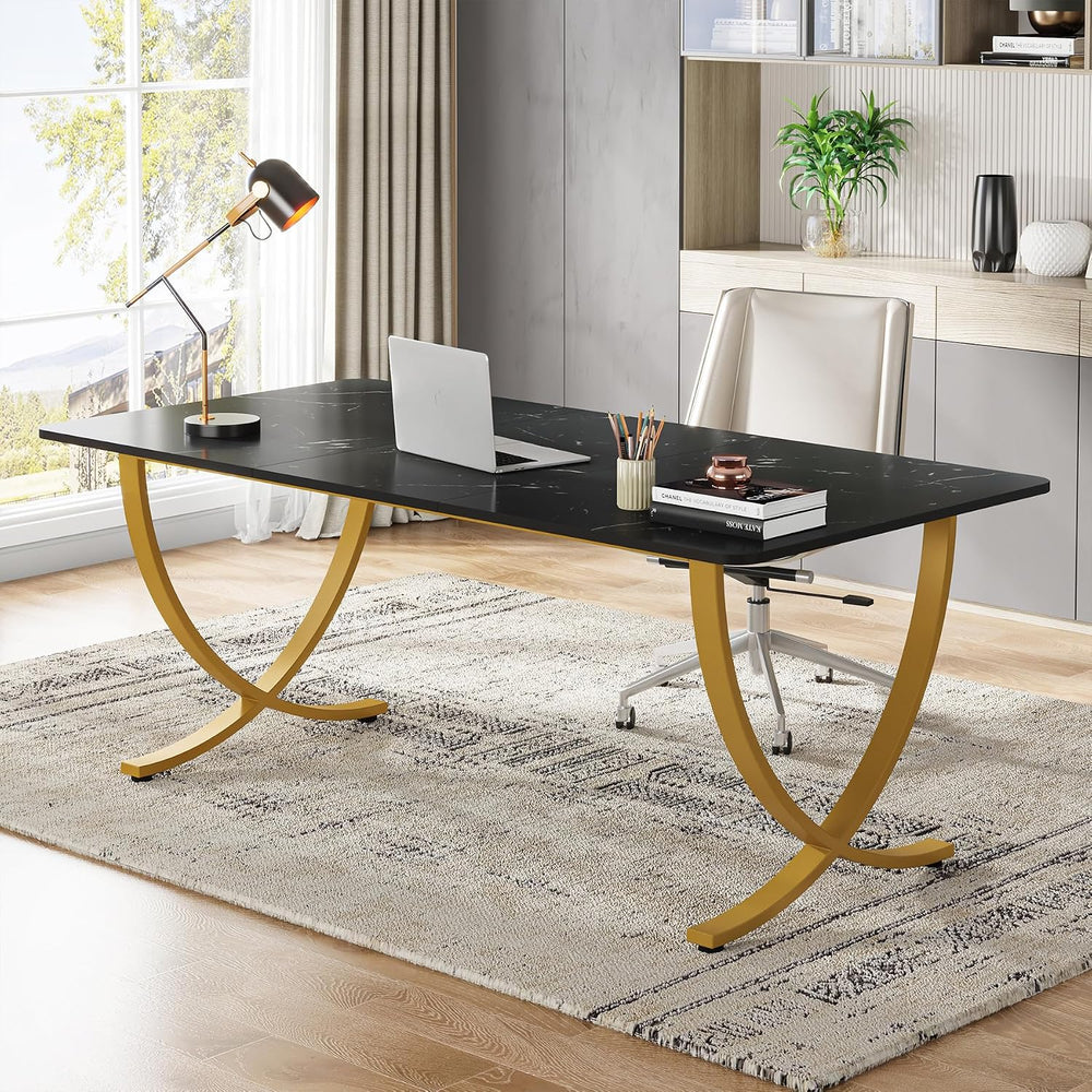 Tribesigns Executive Desk, 63” W x 31.5” D Large Office Desk, Modern Computer...