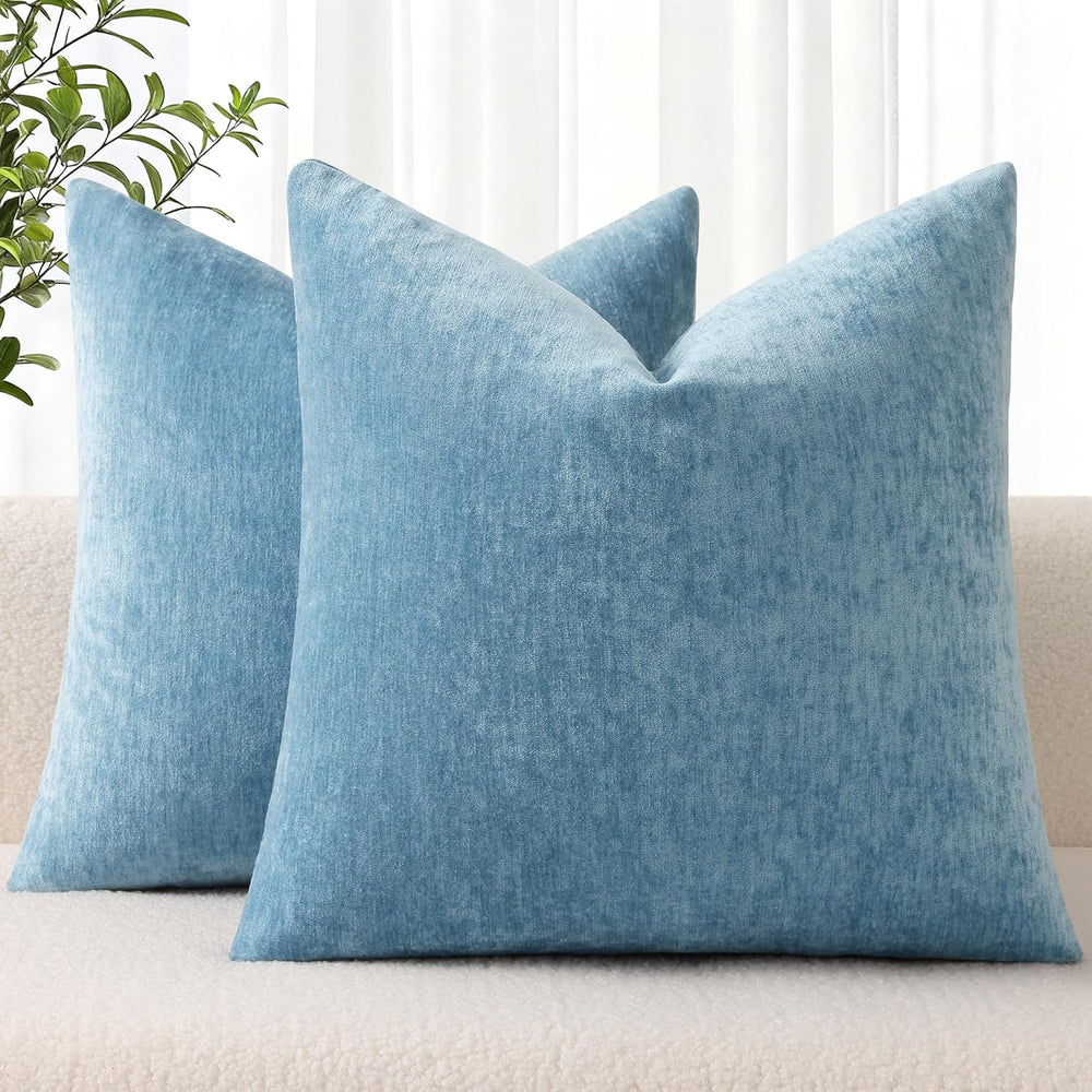 decorUhome Christmas Grey Blue Throw Pillow Covers 26X26 Set of 2