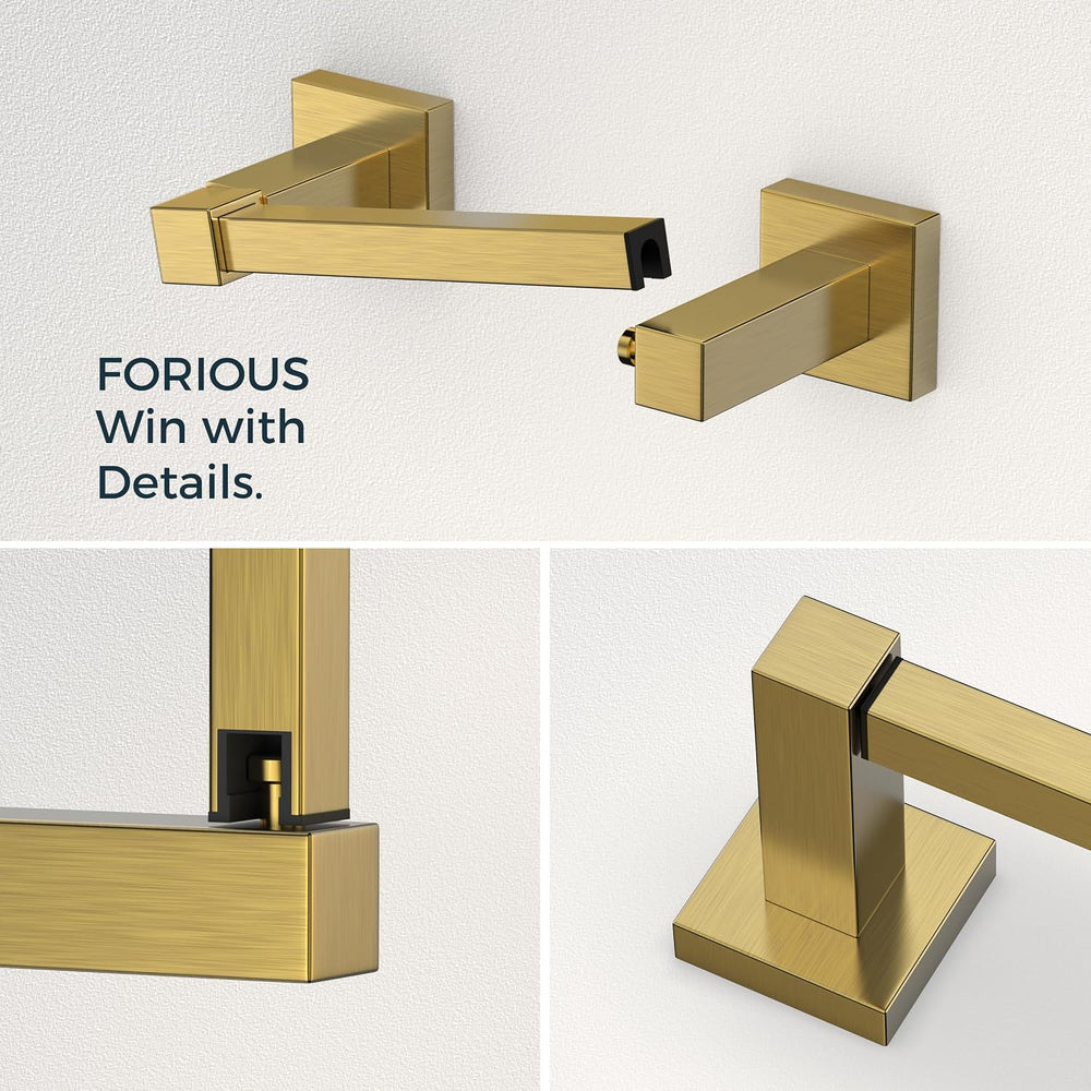 FORIOUS Toilet Paper Holder and Towel Ring Set, Bathroom Accessories Set