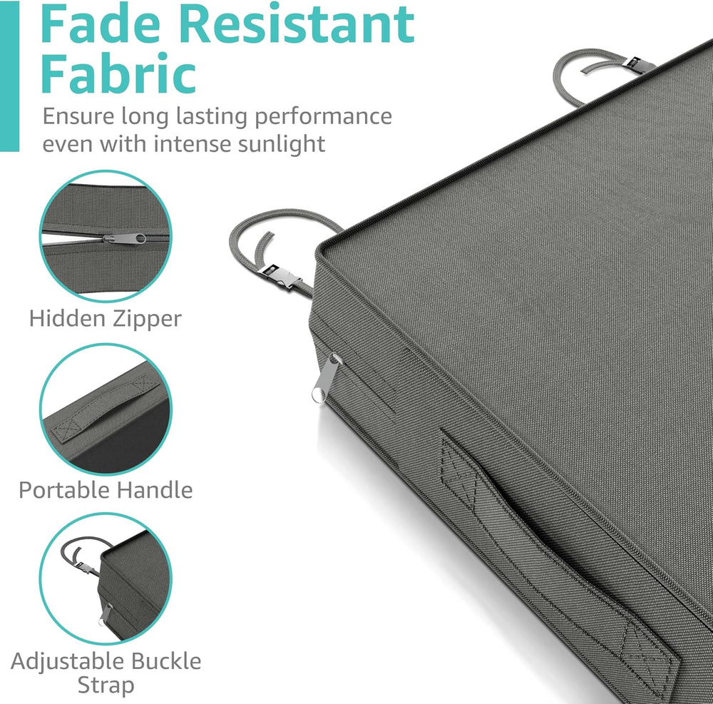YENING 22x22 Memory Foam Outdoor Chair Cushions Waterproof 4 Inch Extra Thick...