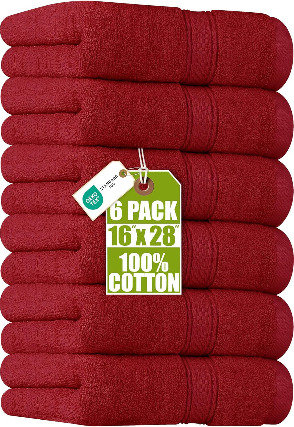 Utopia Towels 6 Pack Premium Hand Towels Set, 16 by 28 inches, 100% Ring Spun...