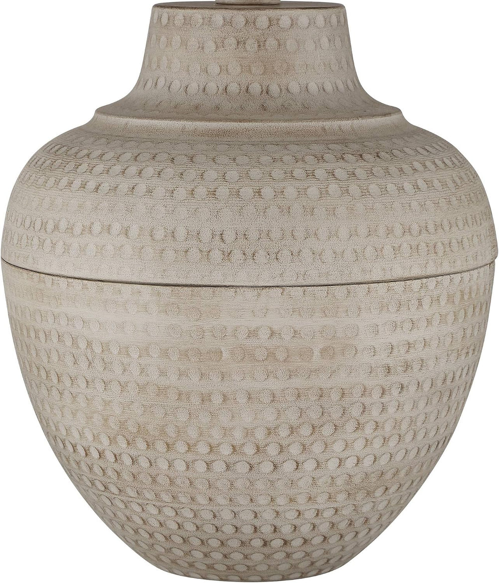 Regency Hill Brighton 27 1/4" Tall Table Lamp Hammered Beige Pot Farmhouse