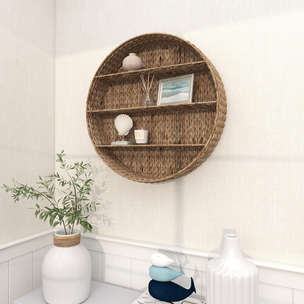 deco 79 Dried Plant Wall Shelf, Shelf 24" x 6" x 24", Brown