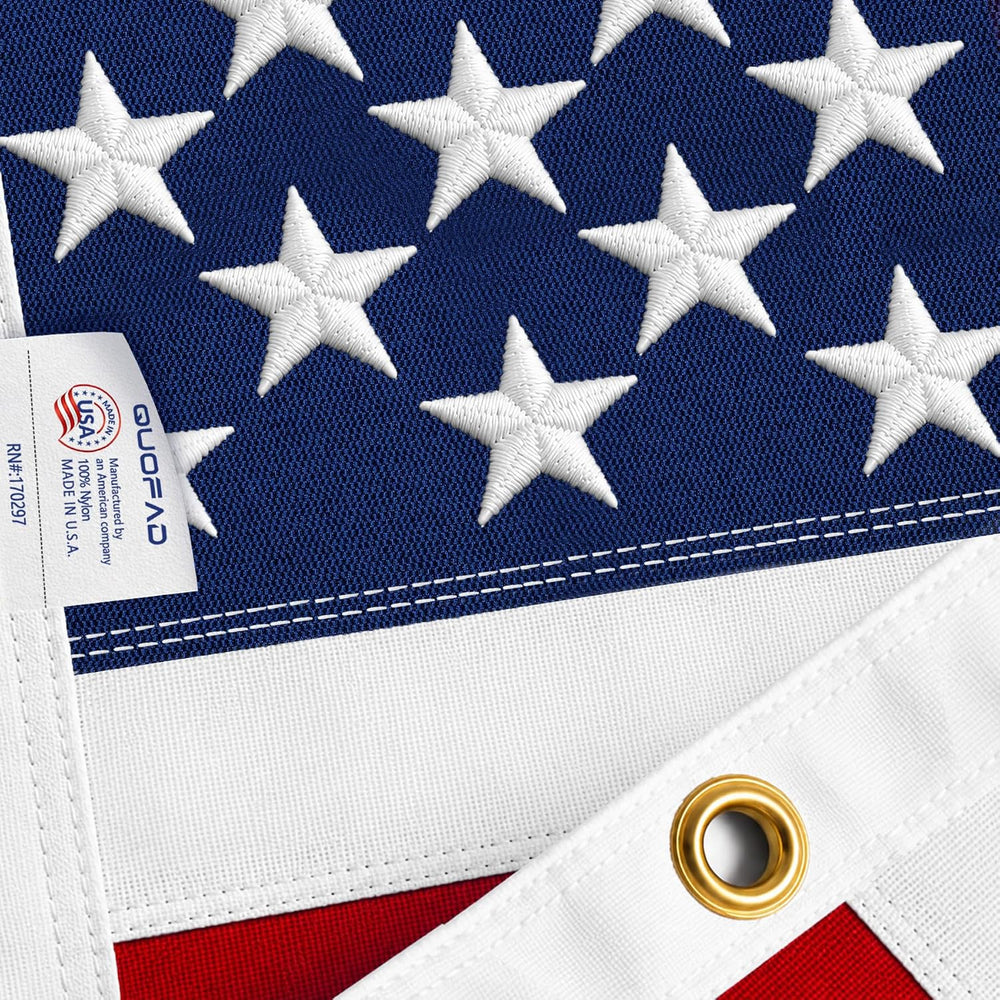 Made in the USA American Flag 3x5 Outdoor Heavy Duty,Sturdy Durable Nylon Ame...