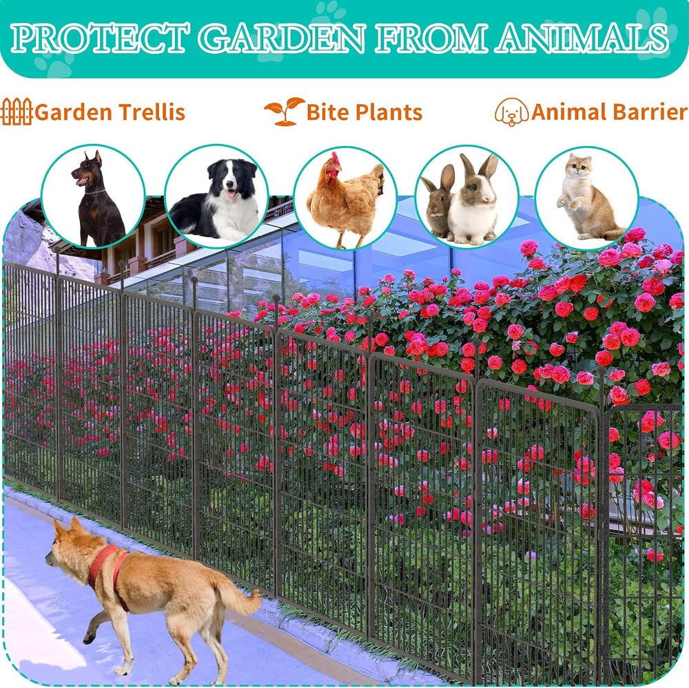 Decorative Garden Fence Folding Patio Decor Flower Bed Fencing Animal Barrier...