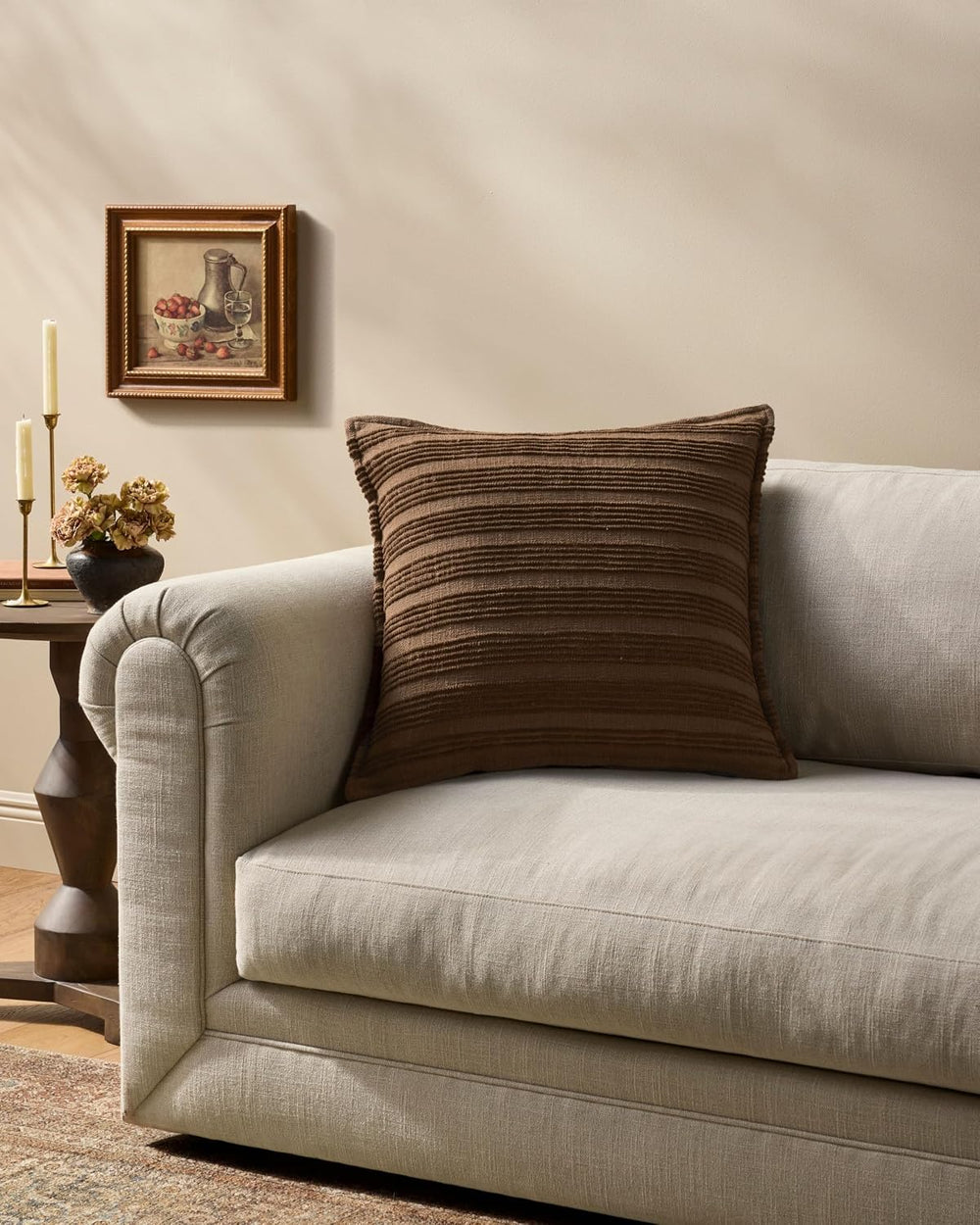 Loloi Amber Lewis Aspyn Brown 22'' x 22'' Cover Only Pillow
