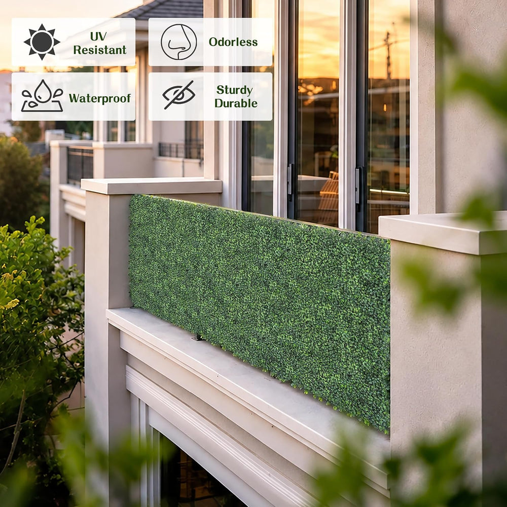 ODTORY Artificial Ivy Privacy Screen Fence Panel, Gradient Green 40X120 in